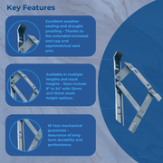 Yale uPVC Window Hinge Double Glazing Friction Stay PVC 13mm 16mm Stack Various Lengths