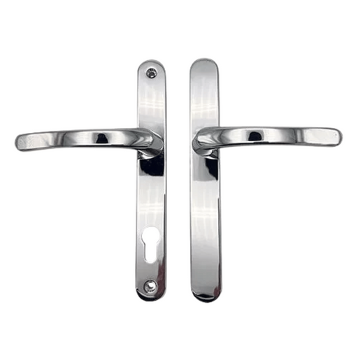 External Blank Lever/Lever uPVC Door Handles – 92mm PZ, Sprung, 215mm Screw Centres for Multipoint Locks