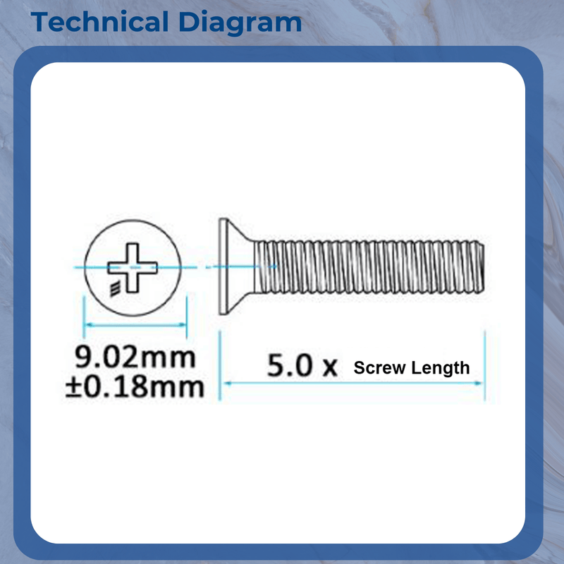 M5 Fixing Screws For Upvc Espag Window Handles M5 10mm - 45mm Phillips Countersunk Machine Screws Flat Head