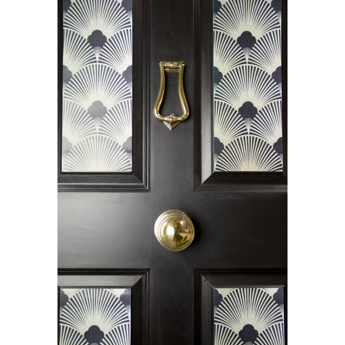 Aged Brass Art Deco Centre Door Knob