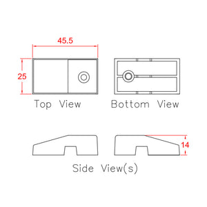 UPVC Door Run Up Block Riser, Clip in Fit - Set of 2 Replacement Plast ...
