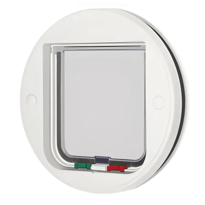 Cat Mate 4-Way Locking Glass Fitting Cat Flap – Secure Pet Door by Pet Mate