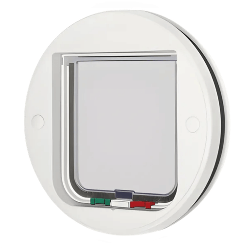 Cat Mate 4-Way Locking Glass Fitting Cat Flap – Secure Pet Door by Pet Mate