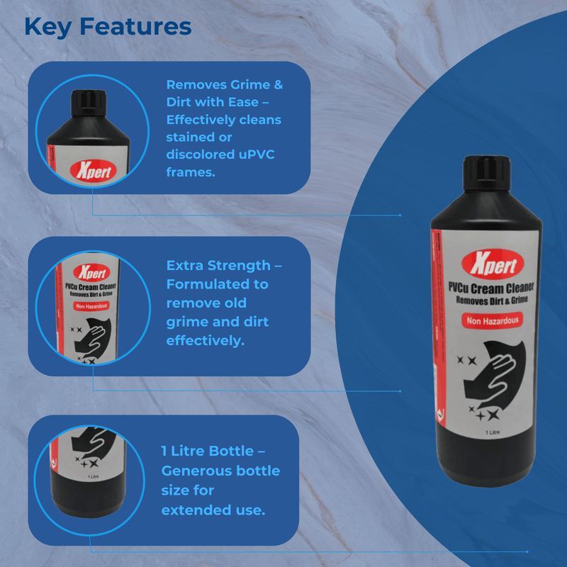 Xpert Upvc Frame Cream Cleaner Litre Bottle Upvc Restorer