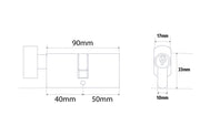 Kenrick Nickel Euro Cylinder Lock Thumb Turn Barrel Door Lock uPVC PVC