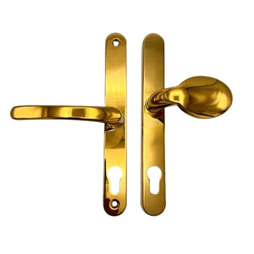 Lever Moveable Pad Offset uPVC Multipoint Door Handles – 70/92mm PZ – Sprung – 215mm Screw Centres – Replacement Door Handle for uPVC Doors