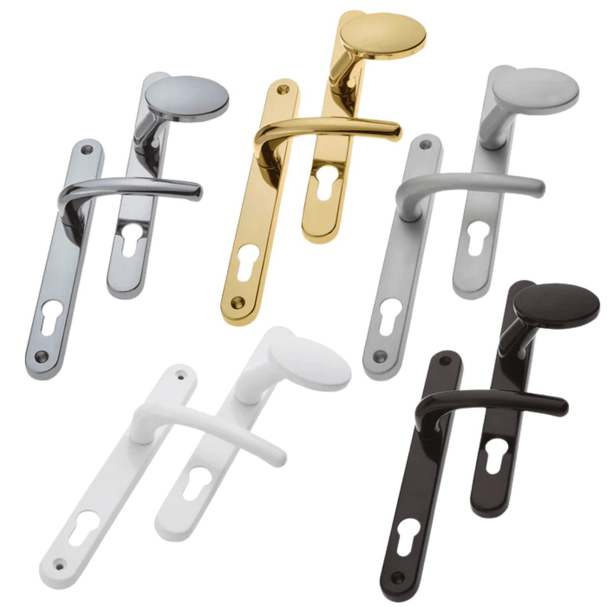 Fab Fix Blenheim UPVC Lever Pad Door Offset Handles 92 62 pz 240mm Scr ...