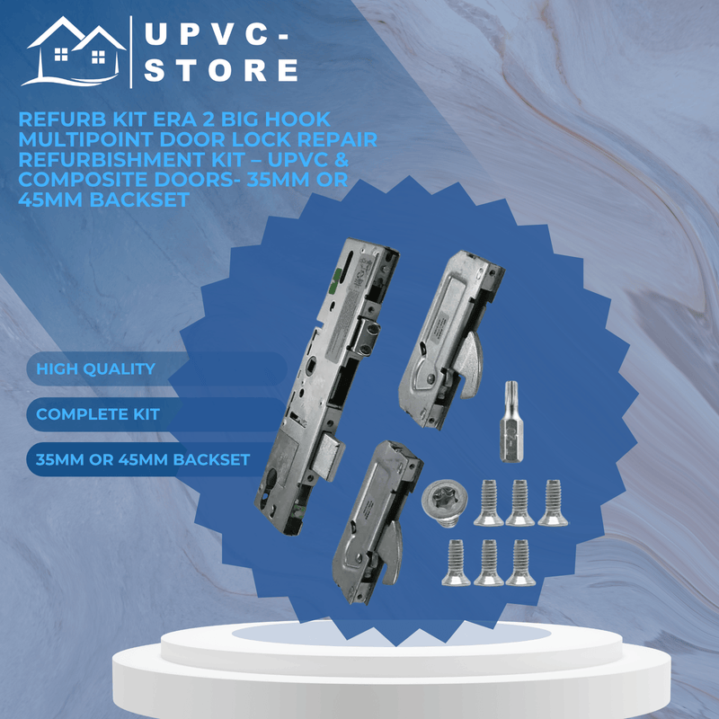 Refurb Kit ERA 2 Big Hook Multipoint Door Lock Repair Refurbishment Kit – uPVC & Composite Doors- 35mm or 45mm Backset