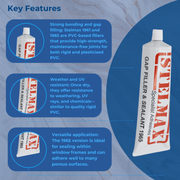 Stelmax 1965 Gap Filler & Sealant 132g (White)