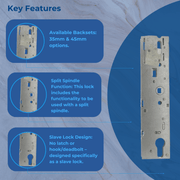 Yale YS170 Slave Upvc Composite Door Lock Replacement Gearbox Lock 45mm