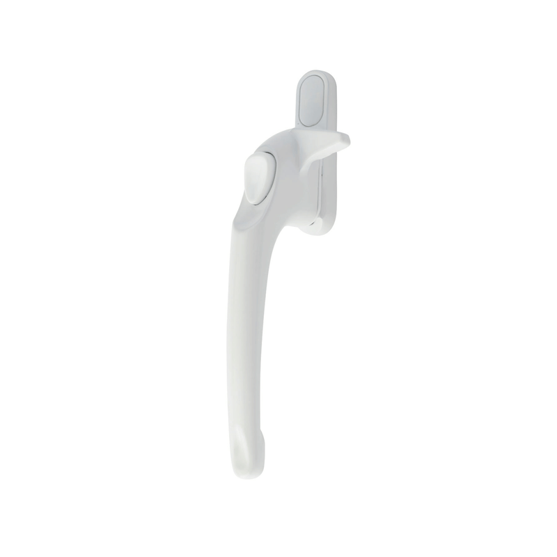 Ellbee Non Locking Cockspur uPVC Window Handle Cockspur Window Handle White Double Glazed 21mm Backset - New Design