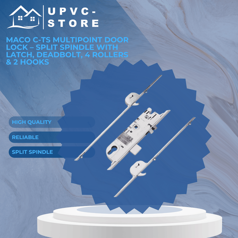 Maco C-TS Multipoint Door Lock – Split Spindle with Latch, Deadbolt, 4 Rollers & 2 Hooks