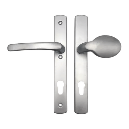 UPVC Lever Moveable Pad Multipoint Door Handles – 92mm PZ Centres – 215mm Screw Fixings – Sprung Handle with 3x Fixings – Replacement for uPVC Doors