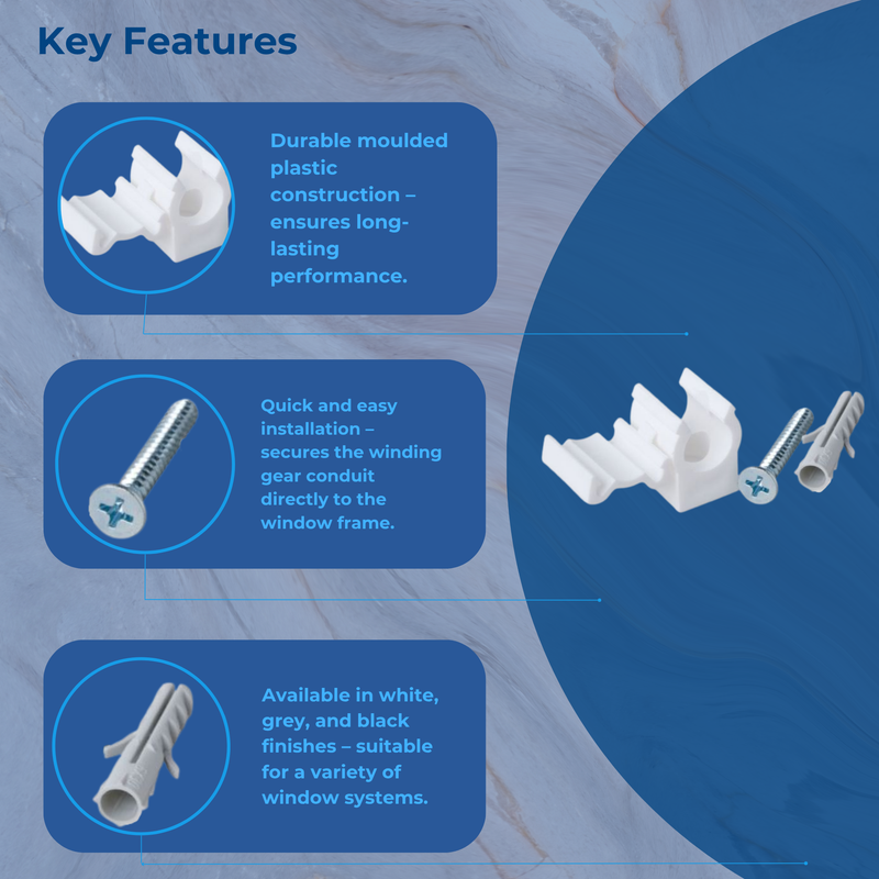 Highline Plastic Saddle Bracket for Window Control Conduits