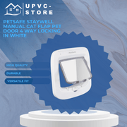 PetSafe Staywell Manual Cat Flap Pet Door 4 Way Locking In White