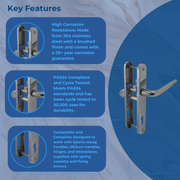 Trojan Sparta Offset Lever 92/62 Composite Handles Stainless Steel 210mm fixing