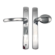 UPVC Lever Moveable Pad Multipoint Door Handles – 92mm PZ Centres – 215mm Screw Fixings – Sprung Handle with 3x Fixings – Replacement for uPVC Doors