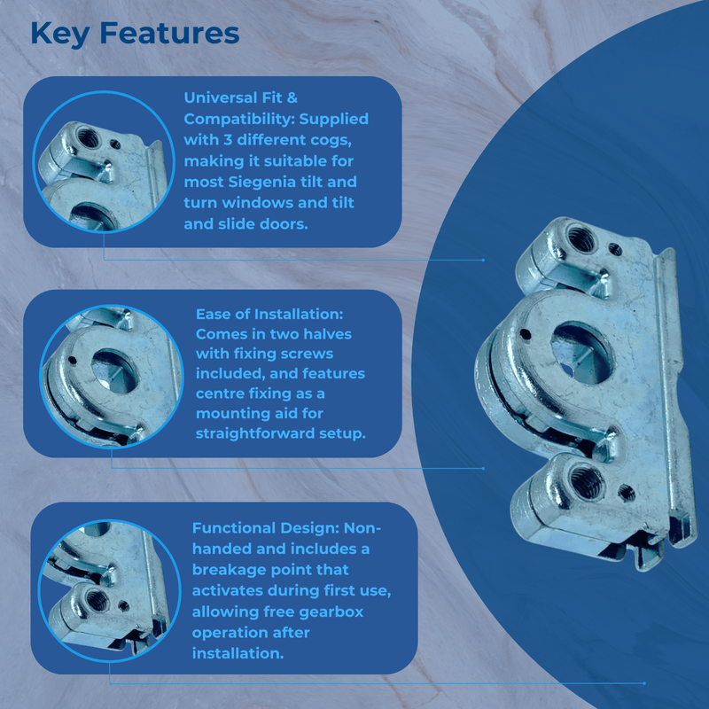 SI Siegenia Drive Gear Replacement Tilt and Turn Window Gearbox