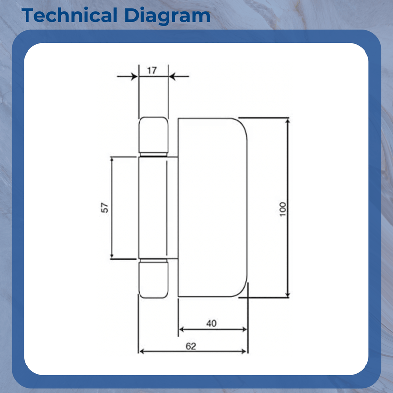 UPVC Double Glazing Door Flag Hinge Adjustable by Mila Evolution White