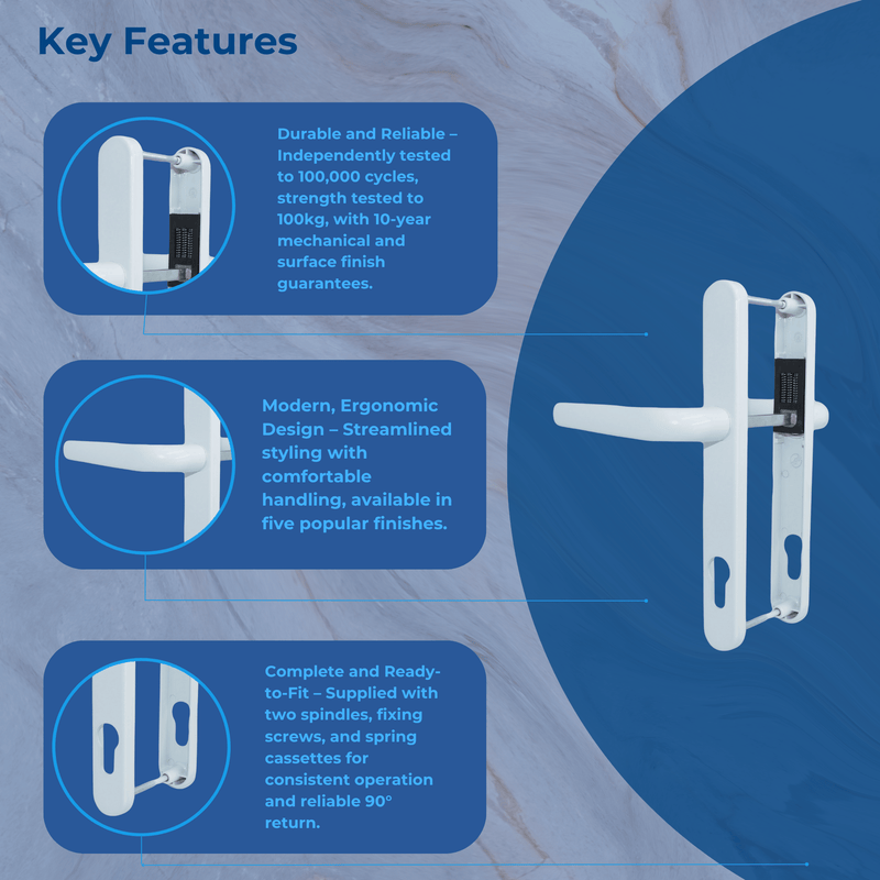 Mila Hero 92PZ Door Handle 215 Fix