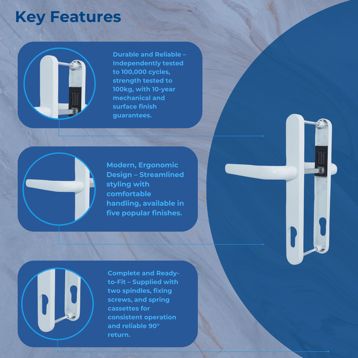 Mila Hero 92PZ Door Handle 215 Fix