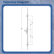 Lockmaster Multipoint Door Lock – 2 Hooks, 2 Anti-Lift Pins, 2 Rollers, Latch & Deadbolt –  Double Spindle Operation (720mm Top Hook to Spindle Distance)