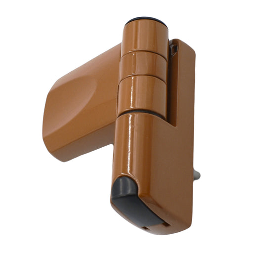 TROJAN PATRIOT FLAG HINGE IN OAK BROWN FOR UPVC DOOR