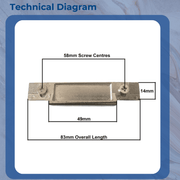 Avocet Replacement Centre Latch Keep Striker Plate For Upvc Door Lock Keep