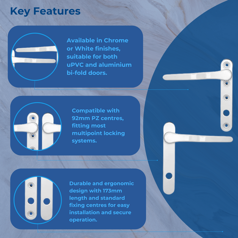 Synseal Bi-Fold Door Handle – Replacement Lever Handle for Aluminium ...