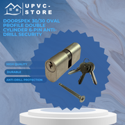 Doorspek 30/30 Oval Profile Double Cylinder 6-Pin Anti-Drill Security