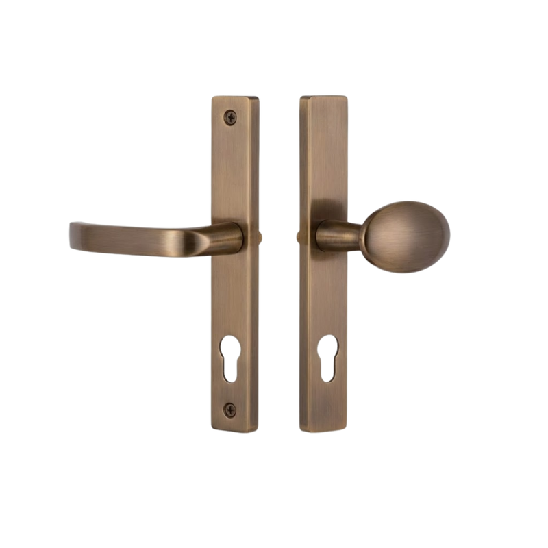 Modern Architectural Inline Lever Pad Door Handle with Sprung Mechanism