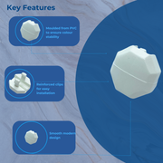 Round Octagonal Drain Slot Cover Caps White Water Outlet Bag of 10