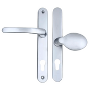 UPVC Offset Lever Pad Multipoint Door Handles – 92/62mm PZ, Sprung, 215mm Screw Centres – Secure uPVC Door Hardware