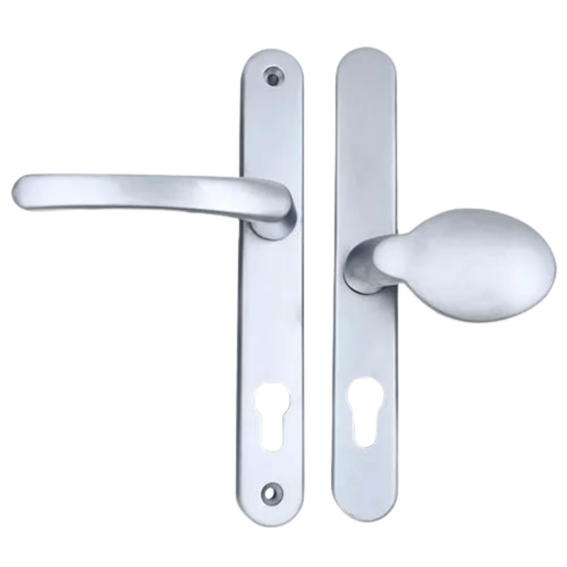 UPVC Offset Lever Pad Multipoint Door Handles – 92/62mm PZ, Sprung, 215mm Screw Centres – Secure uPVC Door Hardware