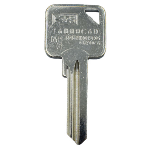 Security Key 6 pin key blanks 1 Star ES Grade 6 1600C60 — UPVCSTORE