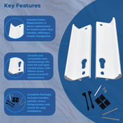 Genuine Fullex Patio Door Handle 52pz 180mm Screw Fix White 506 Series 2