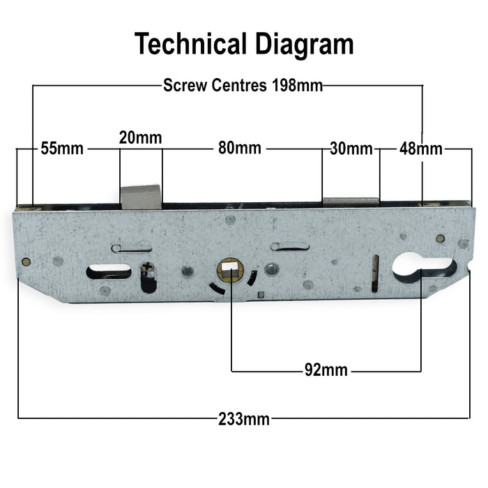 Mila Door Lock Replacement 35mm Backset Coldseal Single Spindle