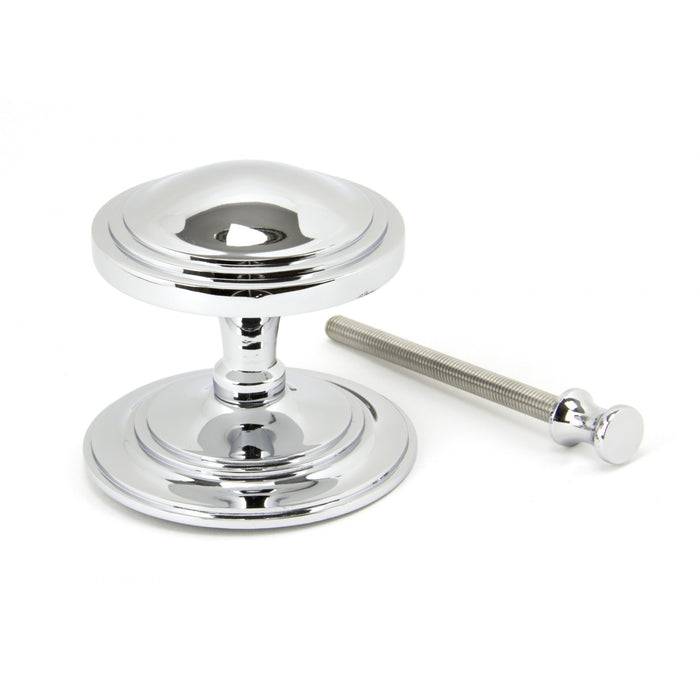 Polished Chrome Art Deco Centre Door Knob