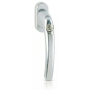 Hoppe Tokyo Lockable Tilt & Turn Window Handle (SecuTBT TBT4) – F1 Silver Aluminium – 32mm Spindle