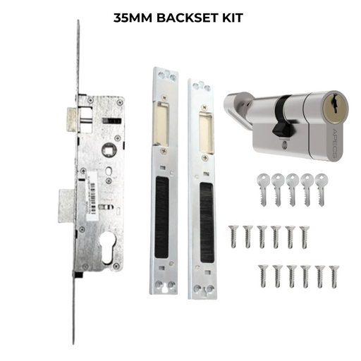 Overnight Lock Lift Lever Mechanism with 16mm Faceplate 30mm, 35mm, 45mm Kits 