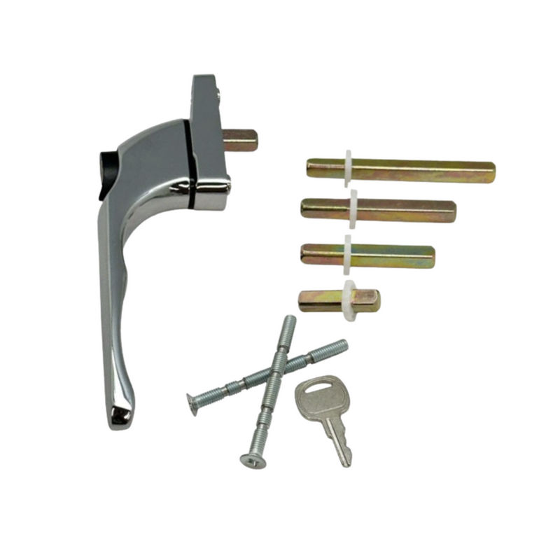 UPVCSTORE Inline Multi-Spindle uPVC Window Handle (Key-Lockable) – Replacement Espag Handle for Double Glazing Windows