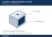 Caldwell Tandem Bar Middle Cover – Black, CFO25064M