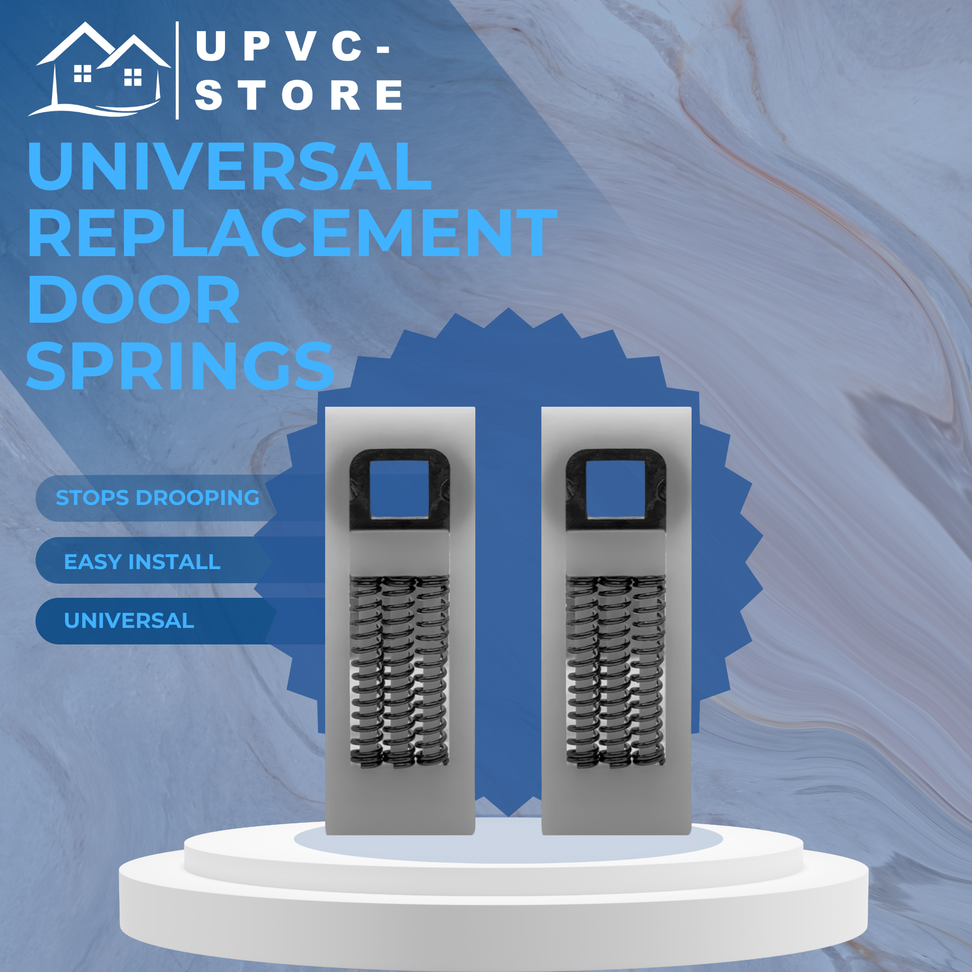 uPVC Replacement Door Handle Springs Cassette Pair - Stop Sagging Hand ...