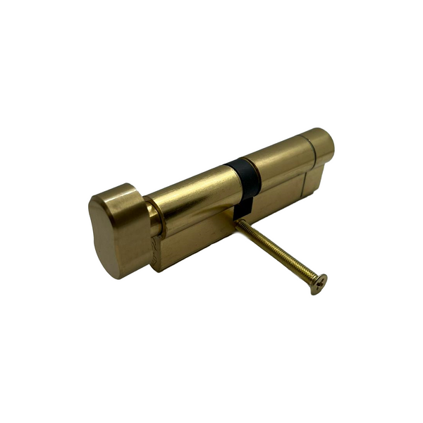 Keyed Pair Greenteq Brass Q-Star Euro Cylinders Door Lock TS007 1* Star Keyed A Like Pair 40T/50