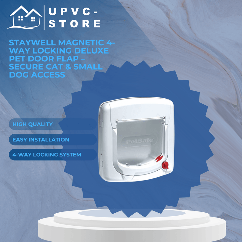 Staywell Magnetic 4-Way Locking Deluxe Pet Door Flap – Secure Cat & Small Dog Access