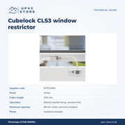 Cubelock CLS3 Combi Cable Window Restrictor — White
