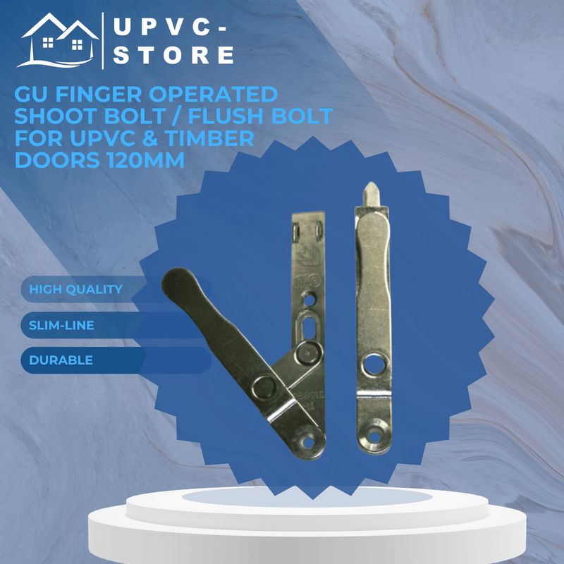 Gu Finger Operated Shoot Bolt / Flush Bolt For Upvc & Timber Doors 120mm