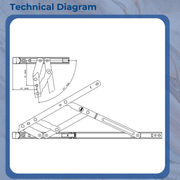 Egress Friction Stay Window Hinges 12" & 16" – Universal uPVC Hinges – 13mm & 17mm Stack Heights – Hinge Kit