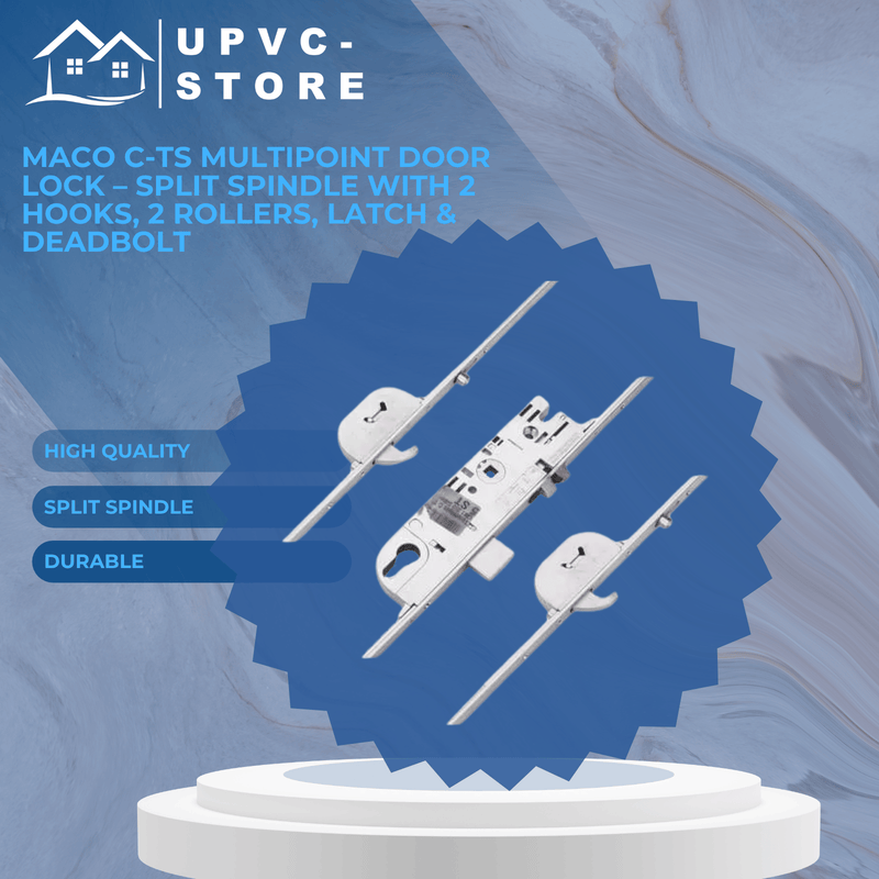 Maco C-TS Multipoint Door Lock – Split Spindle with 2 Hooks, 2 Rollers, Latch & Deadbolt