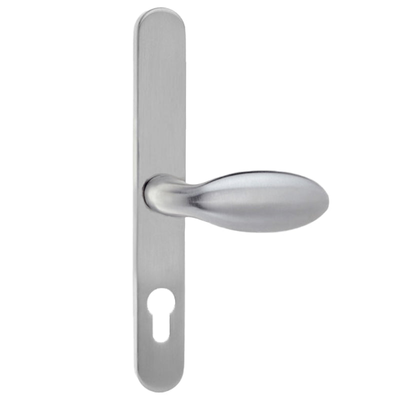 Stainless Steel UPVC Door Handle Lever Pad Offset 92mm/62mm PZ 211mm